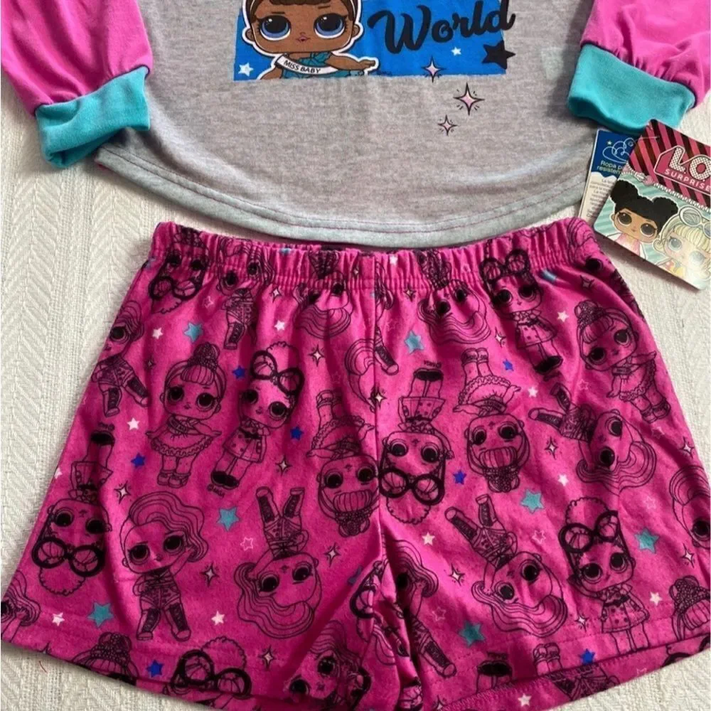 L.O.L. SURPRISE!  Girls Size 10  2-pc Get Happy Top & Short Pajama Set